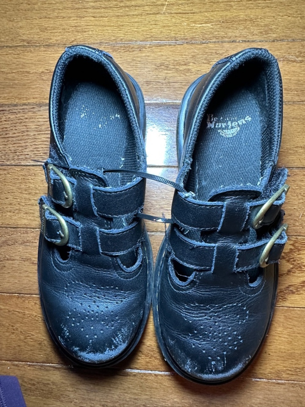 Dr. Martens Black Double-Buckle Mary Jane Shoes Kids US 2 - Picture 5 of 12
